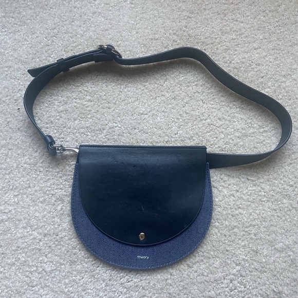 Theory Handbags - Theory Post Leather Saddle Belt Bag Retail $235